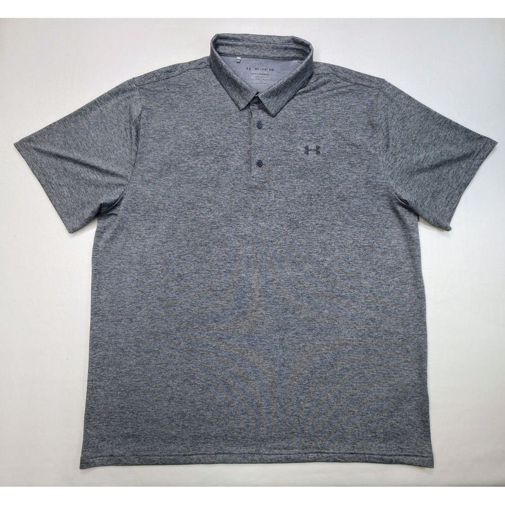 Under Armour The Playoff Polo Shirt Mens 3XL Gray Heathered Stretch‎ Limited Use